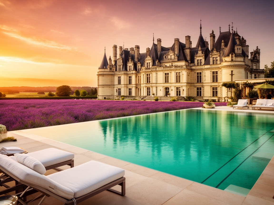 Piscine extérieure du Château Lumière